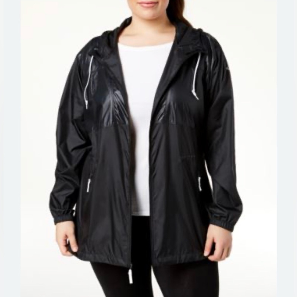 Columbia Flashback Windbreaker Jacket Black Outdoors Hiking Size XL
